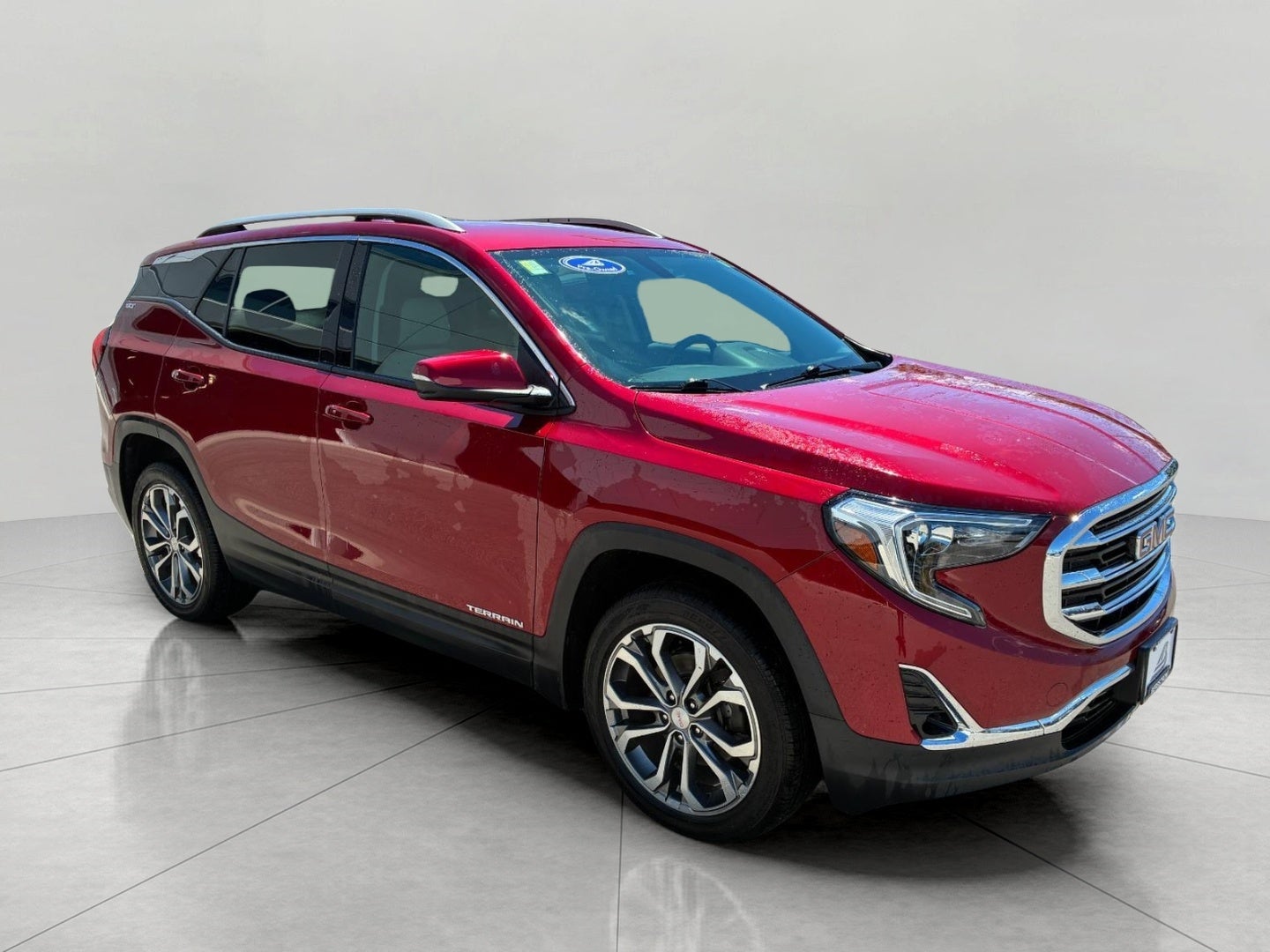 2019 GMC Terrain AWD 4dr SLT in Red Quartz Tintcoat — front three-quarter view